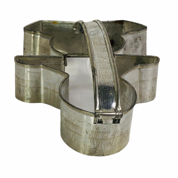 2 Primitive Soldered Gingerbread Man + Cowboy Shaped Cookie Cutters With Handle - Picture 9 of 12